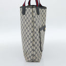 GUCCI GG Supreme Sherry Line Tote Bag PVC Navy Red 39 02 003 Auth ep14848-3
