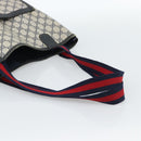 GUCCI GG Supreme Sherry Line Tote Bag PVC Navy Red 39 02 003 Auth ep14848-7