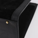 GUCCI Bamboo Hand Bag Suede Black Gold Auth ep14851-14
