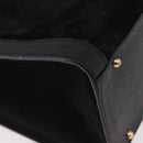GUCCI Bamboo Hand Bag Suede Black Gold Auth ep14851-15