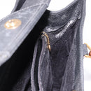 GUCCI Bamboo Hand Bag Suede Black Gold Auth ep14851-17