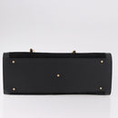 GUCCI Bamboo Hand Bag Suede Black Gold Auth ep14851-5