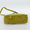 GUCCI Hand Bag Patent leather 2way Green Silver Auth ep14853-12