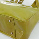 GUCCI Hand Bag Patent leather 2way Green Silver Auth ep14853-13