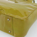 GUCCI Hand Bag Patent leather 2way Green Silver Auth ep14853-15