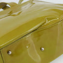 GUCCI Hand Bag Patent leather 2way Green Silver Auth ep14853-17
