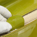 GUCCI Hand Bag Patent leather 2way Green Silver Auth ep14853-25