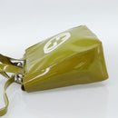GUCCI Hand Bag Patent leather 2way Green Silver Auth ep14853-4