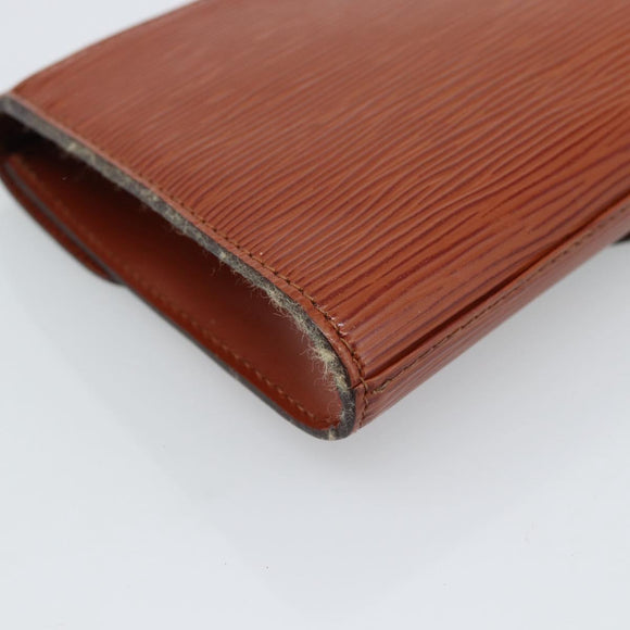 LOUIS VUITTON Epi Art Deco Clutch Bag Brown M52633 LV Auth ep14856
