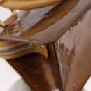 LOUIS VUITTON Monogram Vernis Mini Forsythe Hand Bag Bronze M91120 Auth ep14859-15