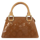 LOUIS VUITTON Monogram Vernis Mini Forsythe Hand Bag Bronze M91120 Auth ep14859-13