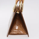 LOUIS VUITTON Monogram Vernis Mini Forsythe Hand Bag Bronze M91120 Auth ep14859-4
