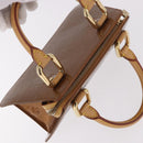 LOUIS VUITTON Monogram Vernis Mini Forsythe Hand Bag Bronze M91120 Auth ep14859-6