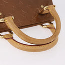 LOUIS VUITTON Monogram Vernis Mini Forsythe Hand Bag Bronze M91120 Auth ep14859-7