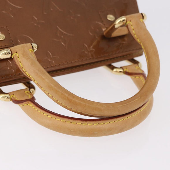 LOUIS VUITTON Monogram Vernis Mini Forsythe Hand Bag Bronze M91120 Auth ep14859