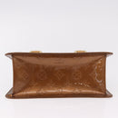 LOUIS VUITTON Monogram Vernis Mini Forsythe Hand Bag Bronze M91120 Auth ep14859-5