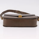 CELINE Horse Carriage Shoulder Bag Leather Brown Gold Auth ep14860-6