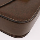 CELINE Horse Carriage Shoulder Bag Leather Brown Gold Auth ep14860-14