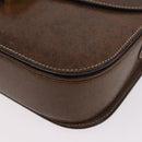 CELINE Horse Carriage Shoulder Bag Leather Brown Gold Auth ep14860-15