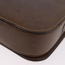 CELINE Horse Carriage Shoulder Bag Leather Brown Gold Auth ep14860-14