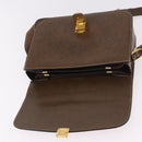 CELINE Horse Carriage Shoulder Bag Leather Brown Gold Auth ep14860-16