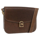 CELINE Horse Carriage Shoulder Bag Leather Brown Gold Auth ep14860-1