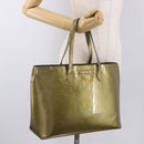 LOUIS VUITTON Monogram Vernis Wilshire GM Tote Bag Gris Art Deco LV Auth ep14862-24