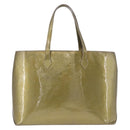 LOUIS VUITTON Monogram Vernis Wilshire GM Tote Bag Gris Art Deco LV Auth ep14862-3