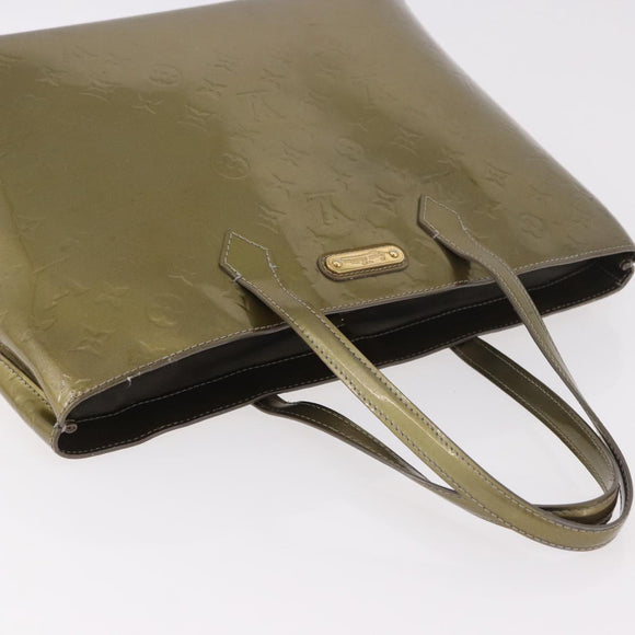 LOUIS VUITTON Monogram Vernis Wilshire GM Tote Bag Gris Art Deco LV Auth ep14862