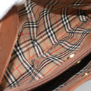 Burberrys Hand Bag Leather Brown Gold Auth ep14863-10
