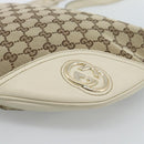 GUCCI GG Canvas Newbrit Shoulder Bag Beige Gold 169998 Auth ep14864-10