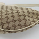 GUCCI GG Canvas Newbrit Shoulder Bag Beige Gold 169998 Auth ep14864-15