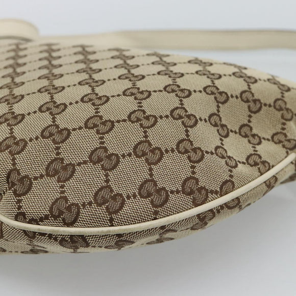 GUCCI GG Canvas Newbrit Shoulder Bag Beige Gold 169998 Auth ep14864