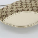 GUCCI GG Canvas Newbrit Shoulder Bag Beige Gold 169998 Auth ep14864-16