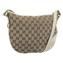 GUCCI GG Canvas Newbrit Shoulder Bag Beige Gold 169998 Auth ep14864-1