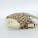 GUCCI GG Canvas Newbrit Shoulder Bag Beige Gold 169998 Auth ep14864-4
