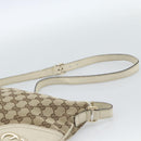 GUCCI GG Canvas Newbrit Shoulder Bag Beige Gold 169998 Auth ep14864-9