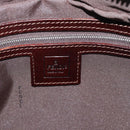 FENDI Zucca Canvas Shoulder Bag Black Brown Auth ep14866A-19