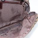 FENDI Zucca Canvas Shoulder Bag Black Brown Auth ep14866A-20