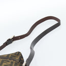 FENDI Zucca Canvas Shoulder Bag Black Brown Auth ep14866A-14