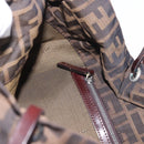 FENDI Zucca Canvas Tote Bag Black Brown gold Auth ep14867-18