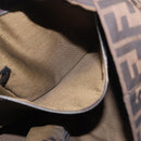 FENDI Zucca Canvas Tote Bag Black Brown gold Auth ep14867-19