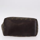 FENDI Zucca Canvas Tote Bag Black Brown gold Auth ep14867-9