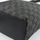 GUCCI GG Canvas Tote Bag Black Silver 31244 Auth ep14868-9