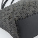 GUCCI GG Canvas Tote Bag Black Silver 31244 Auth ep14868-14