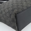 GUCCI GG Canvas Tote Bag Black Silver 31244 Auth ep14868-16