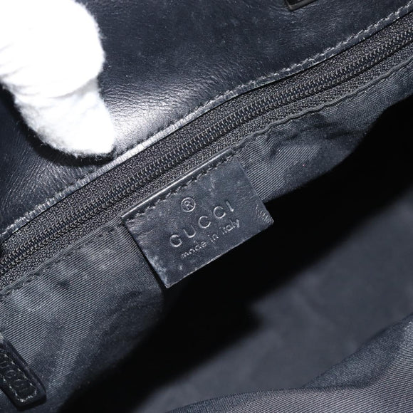 GUCCI GG Canvas Tote Bag Black Silver 31244 Auth ep14868