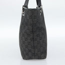 GUCCI GG Canvas Tote Bag Black Silver 31244 Auth ep14868-4