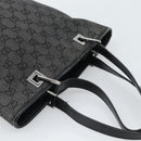 GUCCI GG Canvas Tote Bag Black Silver 31244 Auth ep14868-6