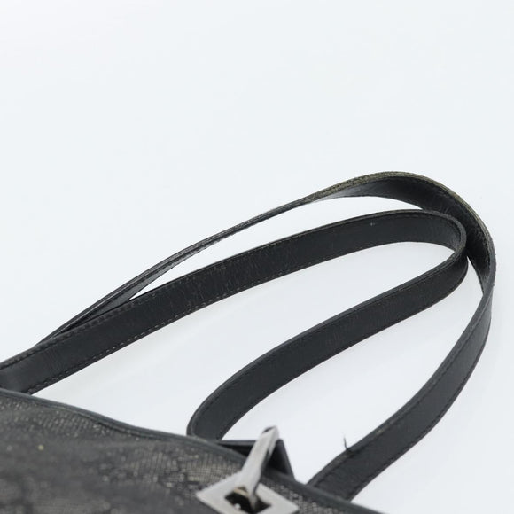 GUCCI GG Canvas Tote Bag Black Silver 31244 Auth ep14868